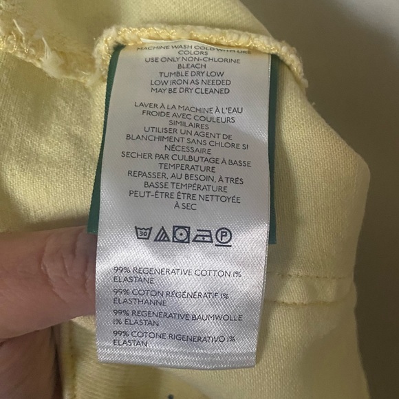 NWT Anthropologie | Pilcro | Yellow The Kit Regenerative Cotton High Rise Shorts - Picture 9 of 11